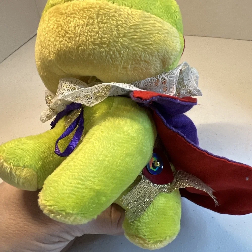 Plush Green Frog Prince Charming Stuffed Animal Toy Crown Cape Collar 7
